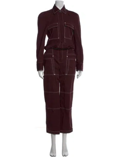 Pre-owned Stella Mccartney Jumpsuit In Burgundy