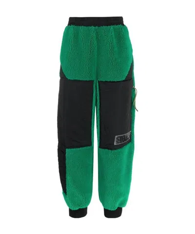 Stella Mccartney Kara Faux-shearling Trousers In Green