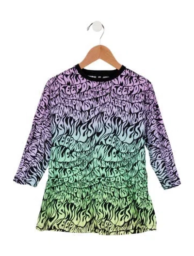 Pre-owned Stella Mccartney Babies' "keep On Smiling" Graphic Dress In Black