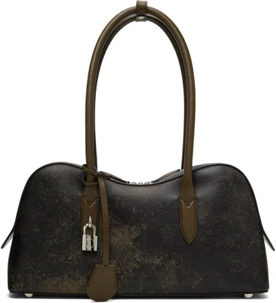 Stella Mccartney Khaki & Black Medium Muddy Bag In 2801 Mud