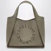 Stella Mccartney Khaki-coloured Medium Stella Logo Bag