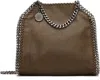 Stella Mccartney Khaki Falabella Tiny Tote Bag In Brown