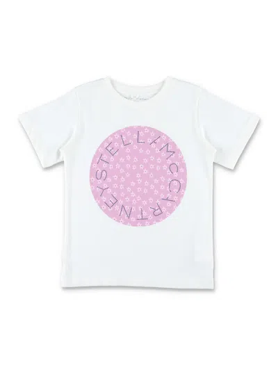 Stella Mccartney Kids T-shirt With Floral Logo In White