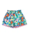 Stella Mccartney Printed Cotton Shorts In Multicolor