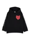 Stella Mccartney Black Sweatshirt With Print Love For Girl In Black