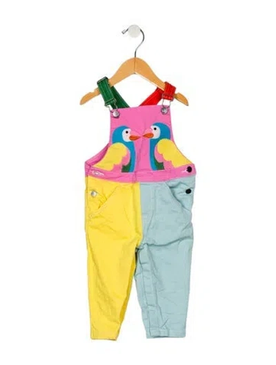 Pre-owned Stella Mccartney Babies' Kid's Girls Pattern Print Denim Overalls