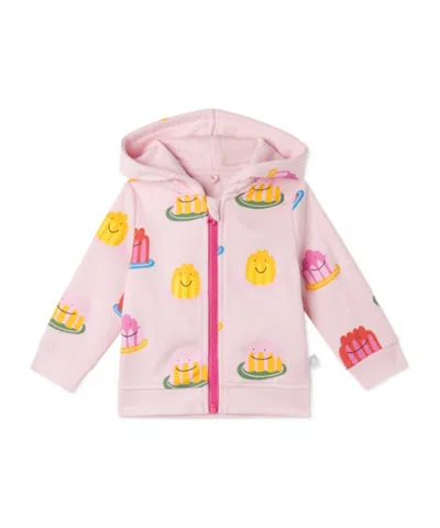 Stella Mccartney Babies'  Kids All-over Printed Zipped Hoodie In Pink