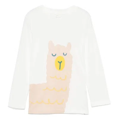 Stella Mccartney Kids Alpaca Doodle Print Long-sleeve T-shirt In Yellow