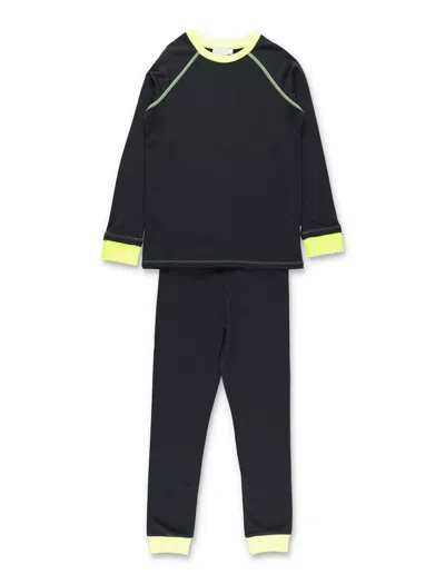 STELLA MCCARTNEY STELLA MCCARTNEY KIDS BLACK SKI SET WITH NEON DETAILS