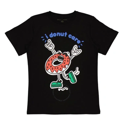 Stella Mccartney Kids Black Stella Donut T-shirt