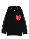 Stella Mccartney Black Sweatshirt With Print Love For Girl In Black