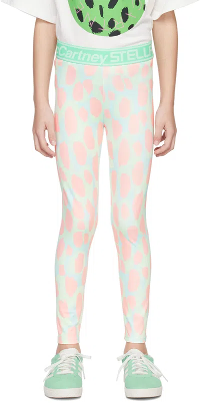 Stella Mccartney Kids Blue Camouflage Leggings In 601mc Multi