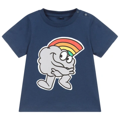 Stella Mccartney Babies'  Kids Blue Rainbow Cloud T-shirt