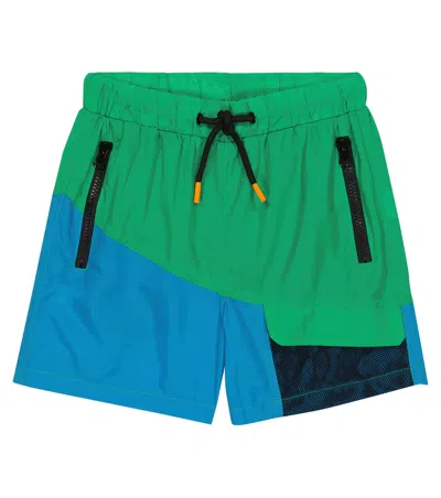 Stella Mccartney Kids Boy Sport Swimwear Blue/green In Multi