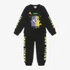 Stella Mccartney Kids Boys Black Cotton Frankenstein Tracksuit In Black