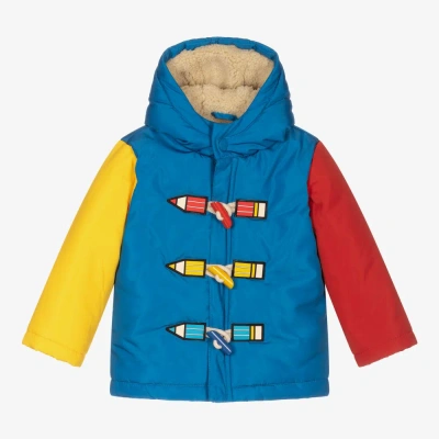 Stella Mccartney Babies'  Kids Boys Colourblock Padded Coat In Blue