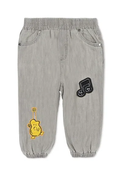 Stella Mccartney Kids Cartoon Patch Joggers In Gray