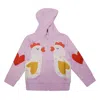 Stella Mccartney Kids Chicken Graphic Cotton Sweatshirt In Purple