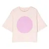 Stella Mccartney Kids Circle Logo Cotton T-shirt In Pink