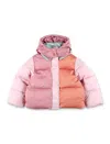 Stella Mccartney Kids Contrast Panel Puffer Coat In Multi