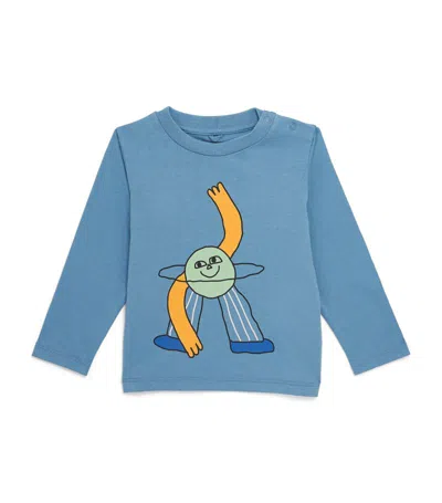 Stella Mccartney Kids Cosmic Graphic Long-sleeve Top (3-36 Months) In Blue