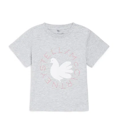 Stella Mccartney Kids Cotton Dove T-shirt In Blue