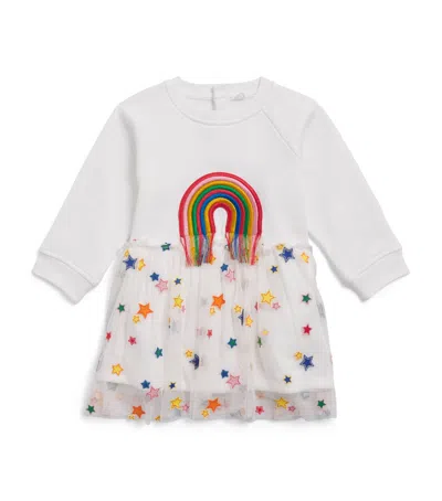 Stella Mccartney Kids Cotton-tulle Rainbow Dress In White