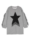 Stella Mccartney Kids Fringed Sweatshirt In Grey