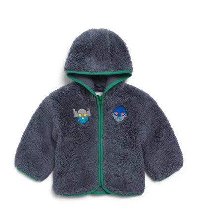 Stella Mccartney Kids Fleece Superhero Jacket In Blue