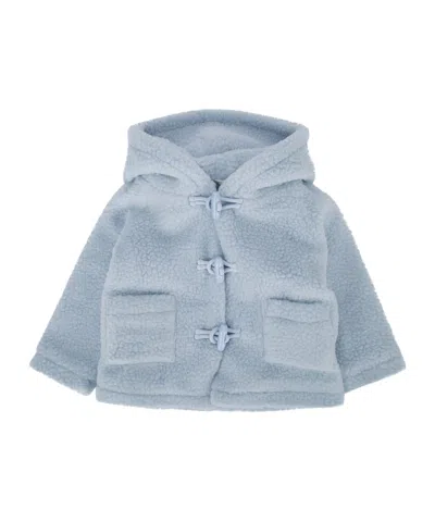 Stella Mccartney Kids Fluffy Hooded Teddy Coat In Gray