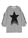 Stella Mccartney Kids Fringed Sweatshirt In Gray
