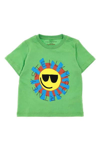 Stella Mccartney Kids Front Print T-shirt In Green