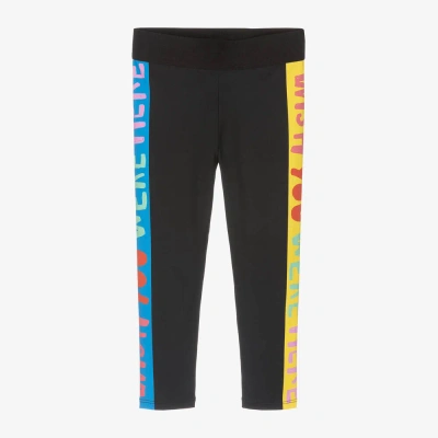 Stella Mccartney Kids Girls Black Graphic Leggings