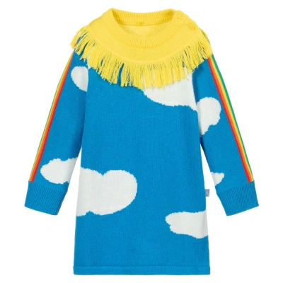 Stella Mccartney Babies'  Kids Girls Blue Cotton Knitted Dress