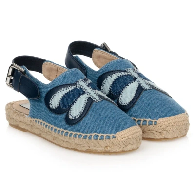 Stella Mccartney Kids Girls Blue Denim Espadrilles