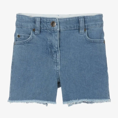 Stella Mccartney Kids Girls Blue Denim Heart Shorts