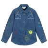 STELLA MCCARTNEY STELLA MCCARTNEY KIDS GIRLS BLUE DENIM SHIRT