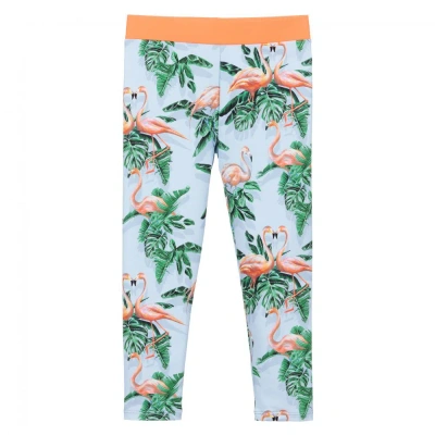 Stella Mccartney Kids Girls Blue Flamingo Leggings