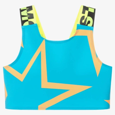 Stella Mccartney Kids Girls Blue Sports Crop Top