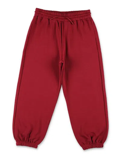 Stella Mccartney Kids Girls Cotton Blend Jogger Pants In Dark Red