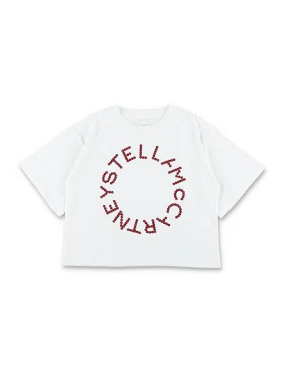 Stella Mccartney Kids Girls Graphic Cotton T-shirt In White