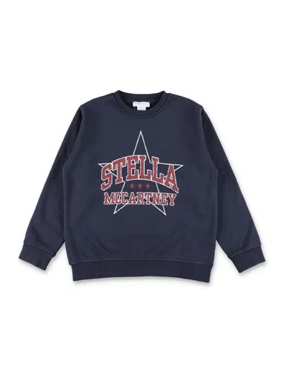 Stella Mccartney Kids Girls Graphic Crewneck Sweatshirt In Black
