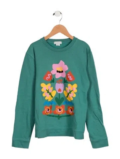 Pre-owned Stella Mccartney Kids Girls' Graphic Print Sweatshirt In Green
