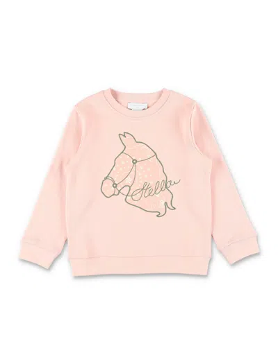 Stella Mccartney Kids Girls Graphic Sweatshirt In Neutral