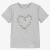 STELLA MCCARTNEY STELLA MCCARTNEY KIDS GIRLS GREY ORGANIC COTTON T-SHIRT