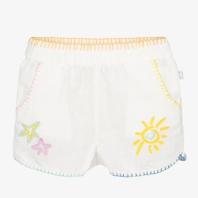 Stella Mccartney Babies'  Kids Girls Ivory Embroidered Shorts
