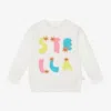 Stella Mccartney Kids Girls Ivory Organic Cotton Sweatshirt In Ivory