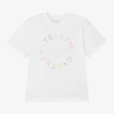 Stella Mccartney Kids Girls Ivory Organic Cotton T-shirt