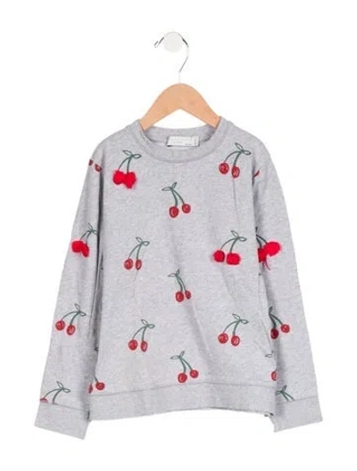 Pre-owned Stella Mccartney Kids Girls Long Sleeve Top In Grey
