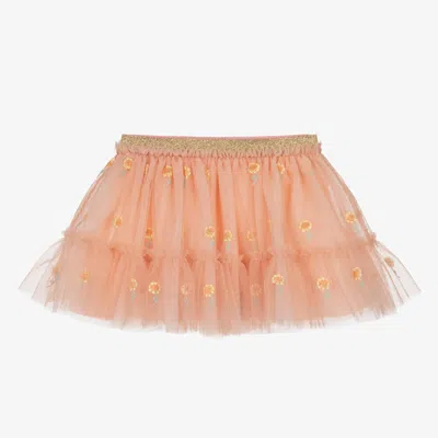 Stella Mccartney Babies'  Kids Girls Pale Orange Floral Tulle Skirt